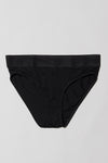 BASERANGE Stretch Flared Briefs UNEL Collection Ribbed Cotton Portugal BAS-UNEL-BL-000-HEI Black